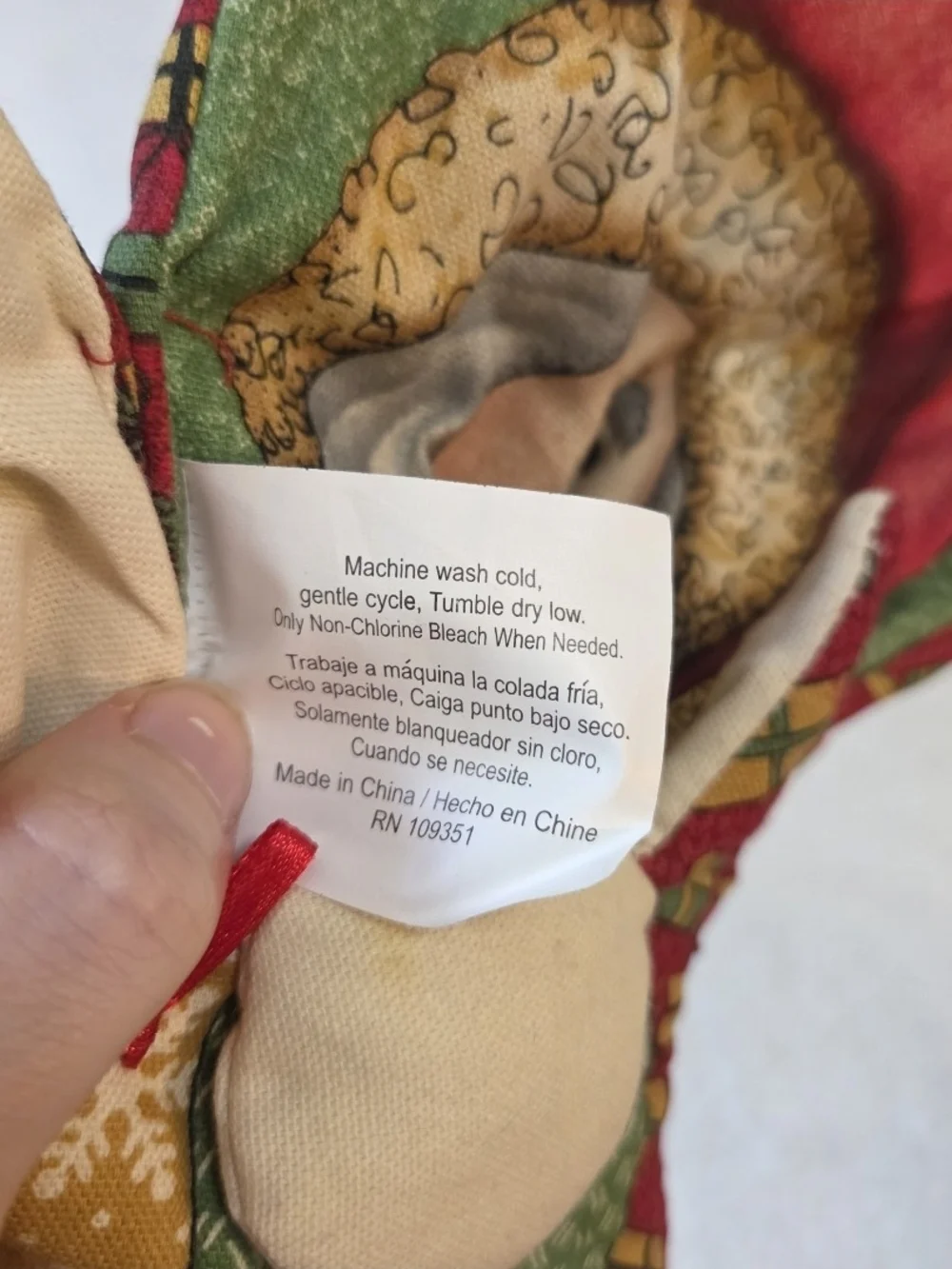 Vintage Christmas Oven Mitt Hand Towel Set Santa Holiday 3D
